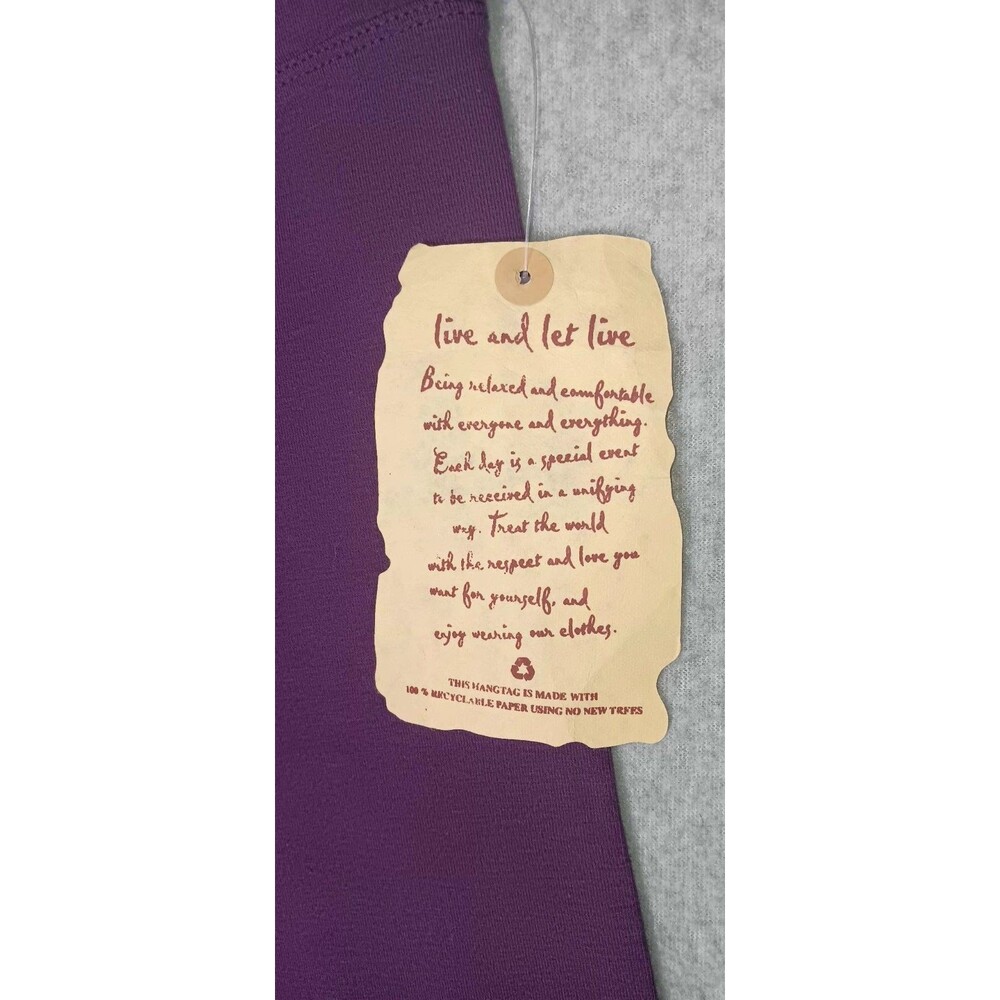 NWT! One World Capris Leggings L Eggplant Purple Activewear Atheisure Cropped - Picture 4 of 13